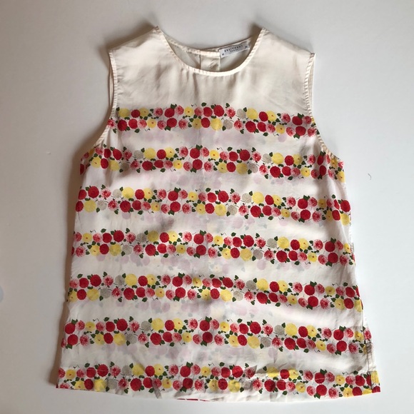 Equipment silk floral button back too - Picture 1 of 5